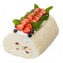 Меренговый рулет с начинкой Малина